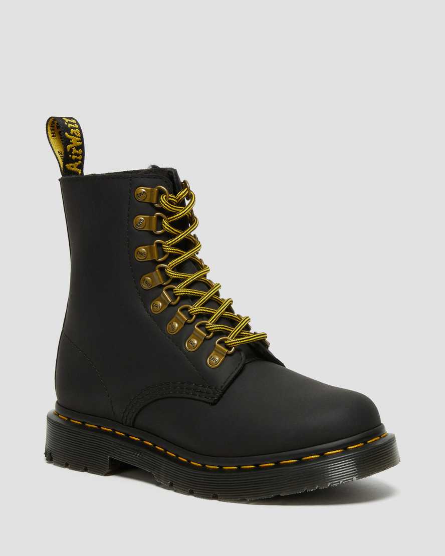 Dr. Martens 1460 Pascal DM's Wintergrip Nahka Naisten Nauhalliset Nilkkurit - Mustat Nilkkurit [064-